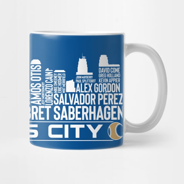 Kansas City Baseball Team All Time Legends, Kansas City Skyline by Legend Skyline